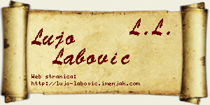 Lujo Labović vizit kartica